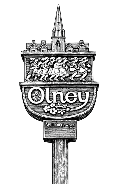 Photo of the Olney Sign in the Market Place